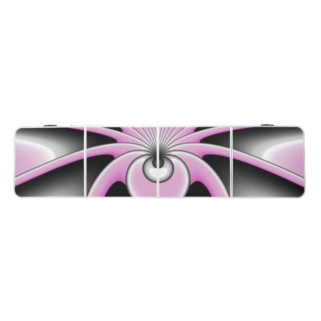 Modern Abstract Crazy Fractal Art Pattern Beer Pong Table (Top)
