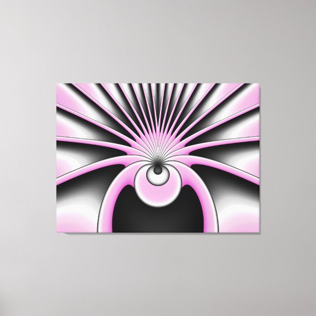 Modern Abstract Crazy Fractal Art Pattern Canvas Print (Front)