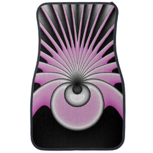 Modern Abstract Crazy Fractal Art Pattern Car Floor Mat