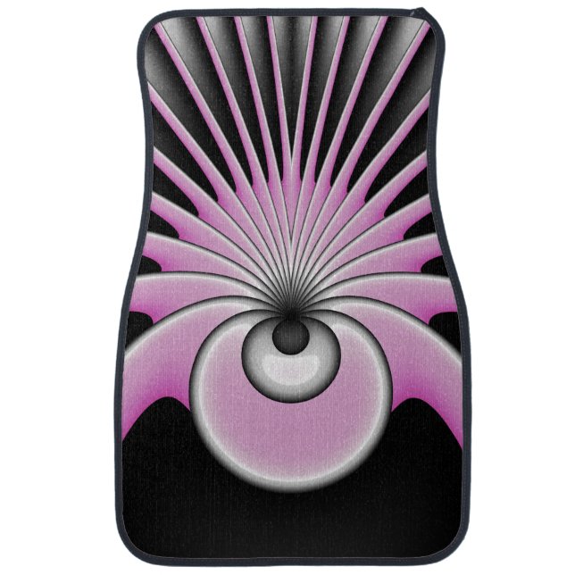 Modern Abstract Crazy Fractal Art Pattern Car Floor Mat (Front)