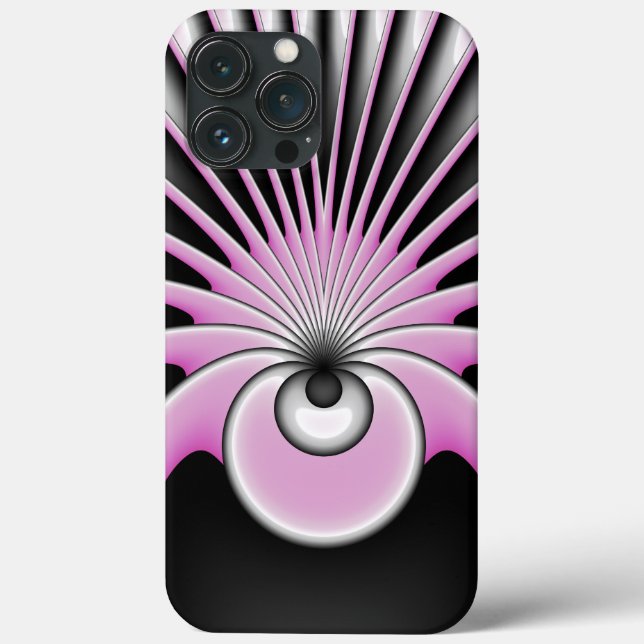 Modern Abstract Crazy Fractal Art Pattern Case-Mate iPhone Case (Back)