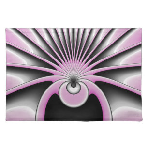 Modern Abstract Crazy Fractal Art Pattern Cloth Placemat