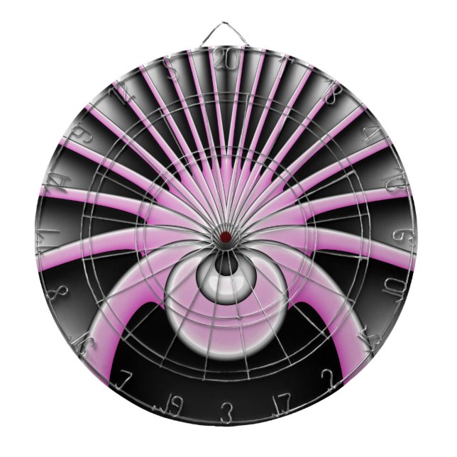 Modern Abstract Crazy Fractal Art Pattern Dart Board (Front)
