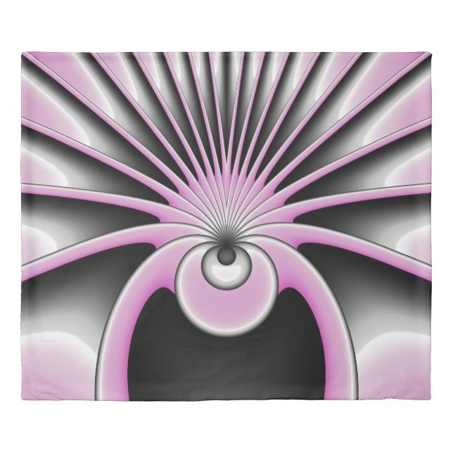 Modern Abstract Crazy Fractal Art Pattern Duvet Cover (Front)