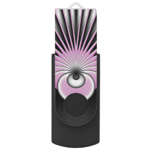 Modern Abstract Crazy Fractal Art Pattern Flash Drive