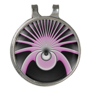 Modern Abstract Crazy Fractal Art Pattern Golf Hat Clip