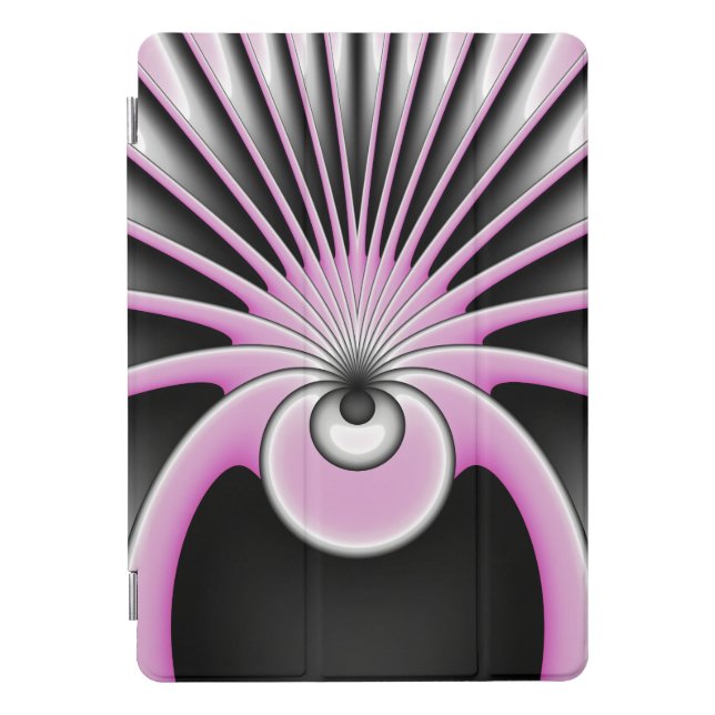 Modern Abstract Crazy Fractal Art Pattern iPad Pro Cover (Front)