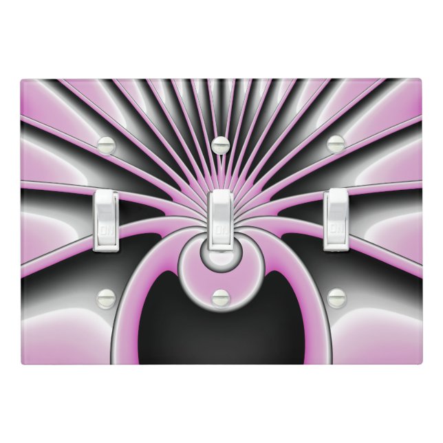 Modern Abstract Crazy Fractal Art Pattern Light Switch Cover (In Situ)