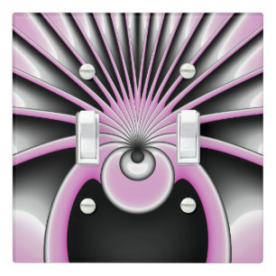 Modern Abstract Crazy Fractal Art Pattern Light Switch Cover
