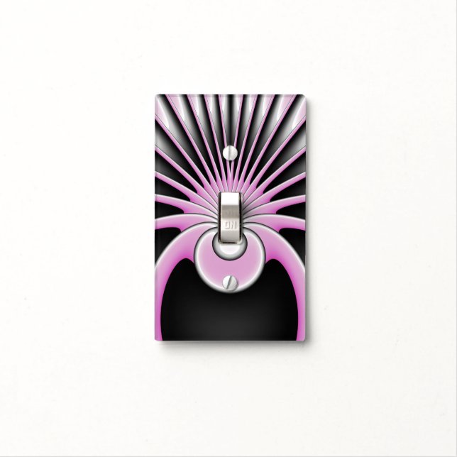 Modern Abstract Crazy Fractal Art Pattern Light Switch Cover (In Situ)