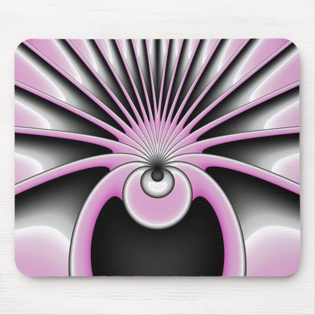 Modern Abstract Crazy Fractal Art Pattern Mouse Pad (Front)
