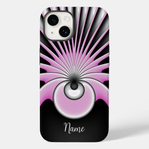 Modern Abstract Crazy Fractal Art Pattern Name Case_Mate iPhone 14 Case
