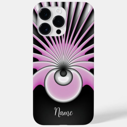 Modern Abstract Crazy Fractal Art Pattern Name Case_Mate iPhone 14 Pro Max Case