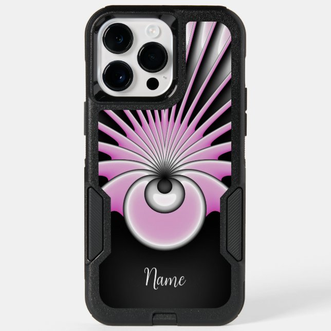 Modern Abstract Crazy Fractal Art Pattern Name Otterbox iPhone Case (Back)