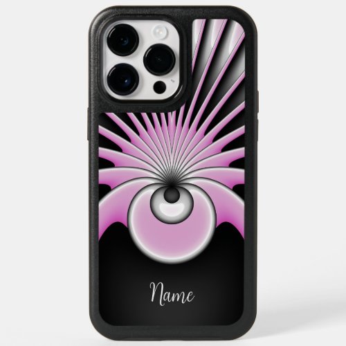 Modern Abstract Crazy Fractal Art Pattern Name OtterBox iPhone 14 Pro Max Case