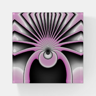 Modern Abstract Crazy Fractal Art Pattern Paperweight