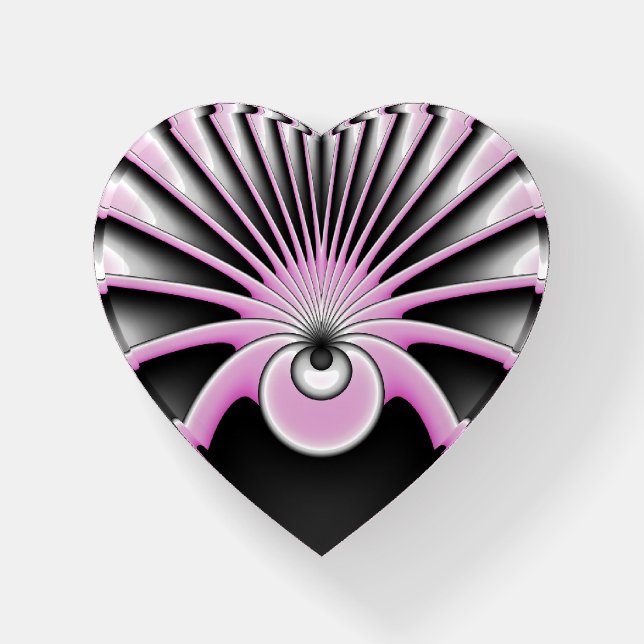 Modern Abstract Crazy Fractal Art Pattern Paperweight (Front)