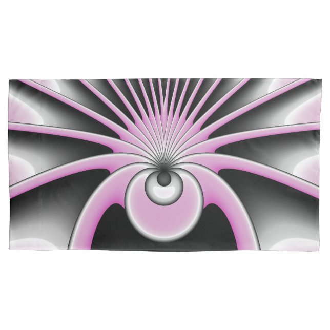 Modern Abstract Crazy Fractal Art Pattern Pillow Case (Front)