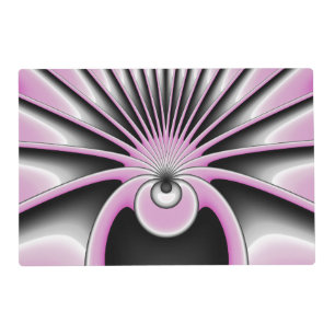 Modern Abstract Crazy Fractal Art Pattern Placemat