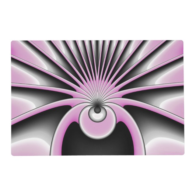 Modern Abstract Crazy Fractal Art Pattern Placemat (Front)