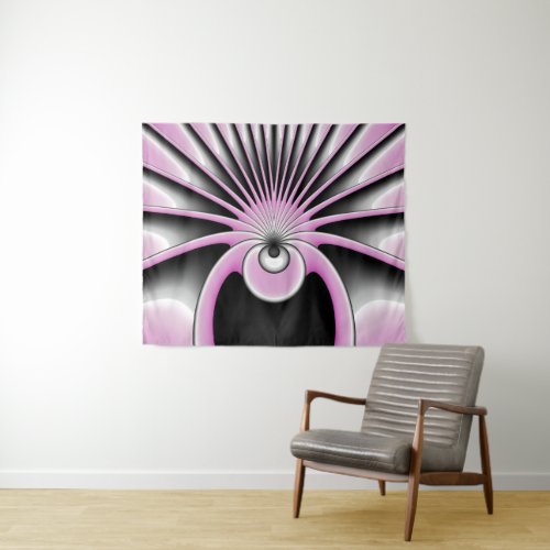 Modern Abstract Crazy Fractal Art Pattern Tapestry