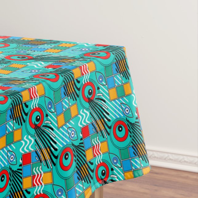 Modern abstract creative multicolored pattern tablecloth (In Situ)