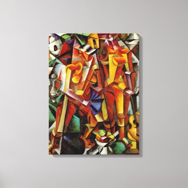 Modern Abstract Cubist Painting - Canvas Replica (Front)
