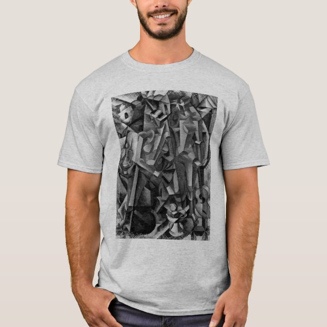 Modern Abstract Cubist Painting Shirt (Front)