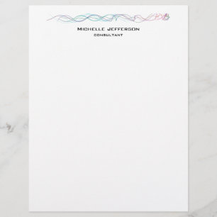 Modern Abstract Curves Modern Style Trendy Letterhead
