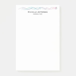 Modern Abstract Curves Modern Style Trendy Post-it Notes