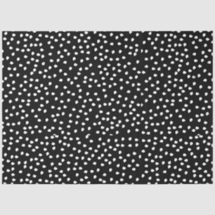 Modern Abstract Cute Polka Dot Black and White Tissue Paper
