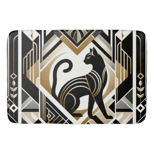 Modern Abstract Decorative Cat Bath Mat