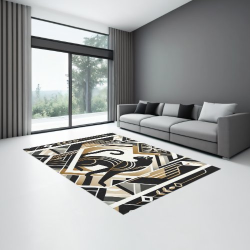 Modern Abstract Decorative Cat Rug