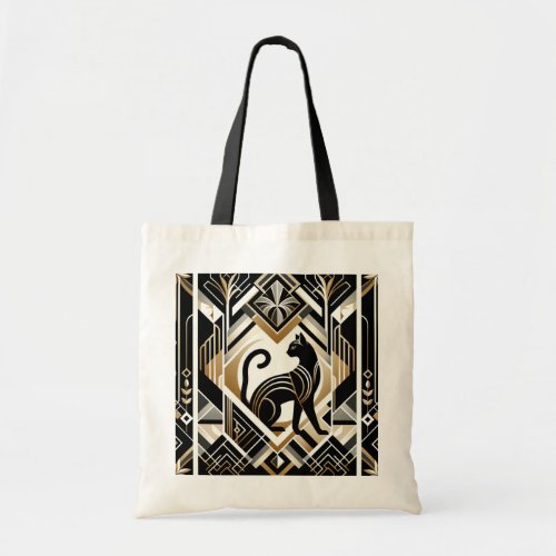 Modern Abstract Decorative Cat Tote Bag