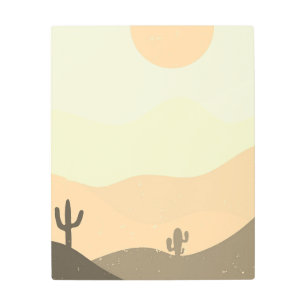 Modern Abstract Desert Metal Print