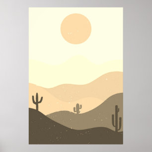 Modern Abstract Desert Poster