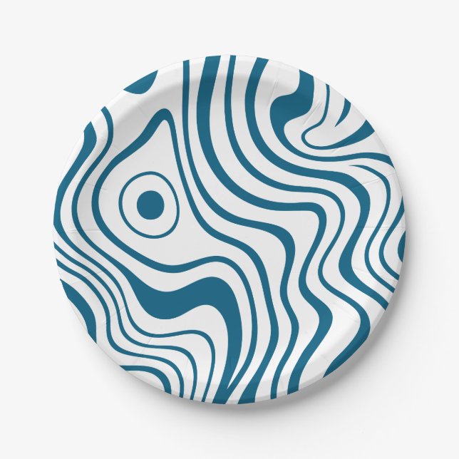 Modern Abstract Design 7 inch Paper Plates (Front)