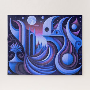 Modern Abstract Design Cubism Surrealism Jigsaw Puzzle