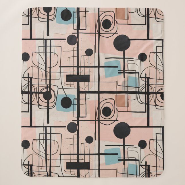 Modern abstract design, dynamic lines Throw Pillow (Front)