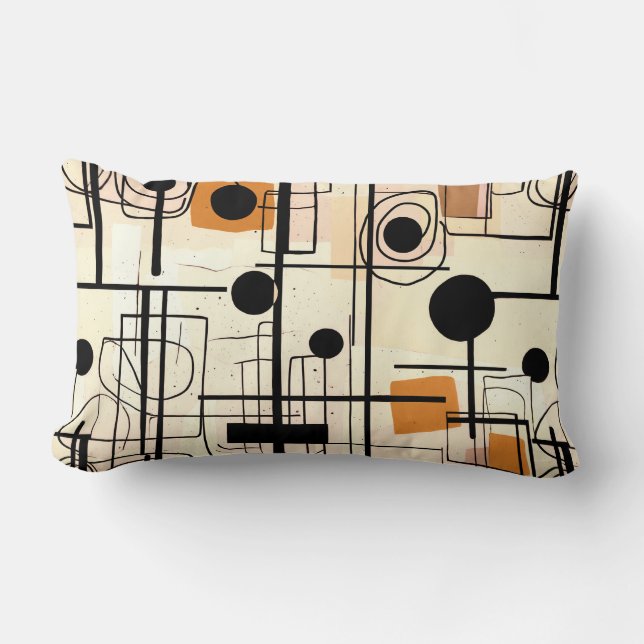Modern abstract design, dynamic lines Throw Pillow (Front)