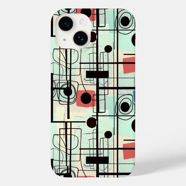 Modern abstract design, dynamic lines Throw Pillow Case-Mate iPhone Case (Back)