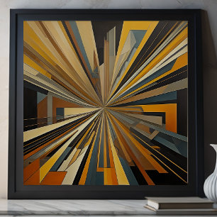 Modern Abstract Design Futurism 1:1 Poster