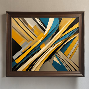 Modern Abstract Design Futurism 4:5 Poster