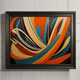 Modern Abstract Design Futurism 4:5 Poster