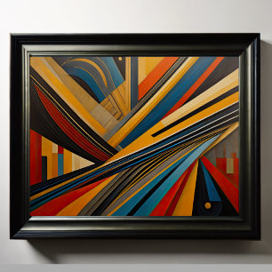 Modern Abstract Design Futurism 4:5 Poster