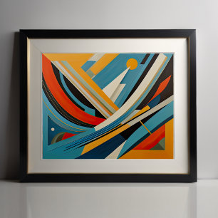 Modern Abstract Design Futurism 4:5 Poster