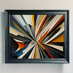 Modern Abstract Design Futurism 4:5 Poster