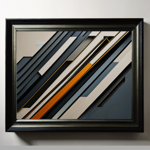 Modern Abstract Design Futurism 4:5 Poster