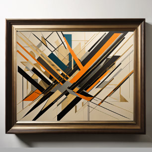 Modern Abstract Design Futurism 4:5 Poster