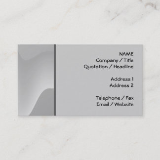 Modern Abstract Design in Light Gray. Business Card